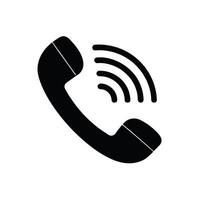 Telephone icon in flat style isolated on white background. Call icon in the interface of an operating system vector