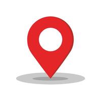 pin icon on white background. location pin sign. flat style. red location pin symbol. vector