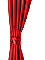 Red curtain with a red ribbon isolated on transparent background png
