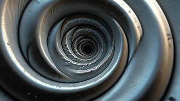 Abstract Spiral Vortex A mesmerizing digital art piece showcasing a swirling, metallic, and hypnotic spiral pattern that seems to lead into an infinite abyss. video