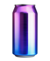 Purple aluminum can isolated on transparent background png