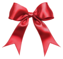 Red ribbon bow isolated on transparent background png