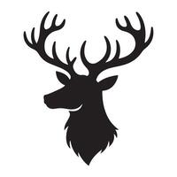 Deer Head Illustration Detailed Animal Portrait Isolated White Background Wildlife Design vector