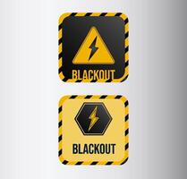 blackout indicators with low and high energy levels vector