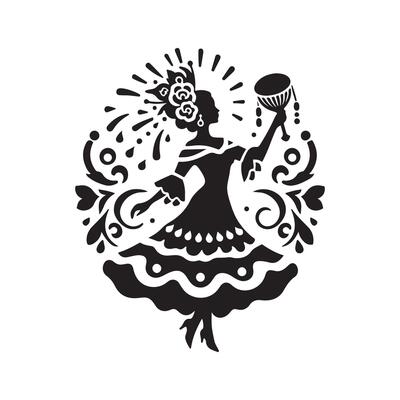 Classic La Tamborrada Parade Silhouette Design