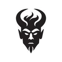 Gothic Evil Devil Head Silhouette vector