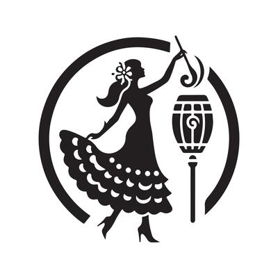 Black Silhouette of Drummers in La Tamborrada