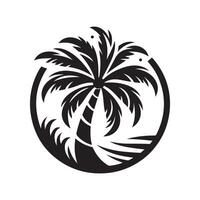 Coconut Tree Silhouette for Web Use vector