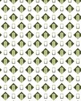 Design of diamond-shaped ornament pattern for Eid with dominant green color. vector