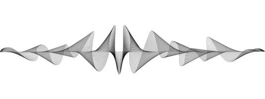 Abstract undulating lines of sound wave . Dynamic pulsating wave. Music concept, digital music frequency symbols. . vector
