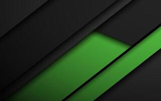 Abstract minimalistic black and green background. Oblique geometric shapes and lines for design. Banner template. Layers above each other. illustration wallpaper vector