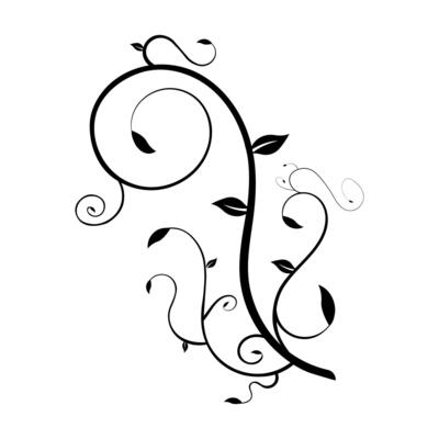 Black Color Decoration Ornament Illustration Design