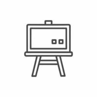 Creative easel illustration showcasing artistic expression and design in digital form, perfect for artists and educators alike vector