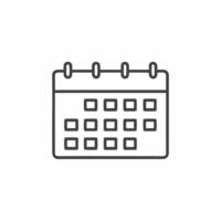 A minimalistic illustration of a calendar highlighting important dates in a modern design style for organizational purposes vector