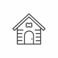 Charming illustration of a dog house with a playful bone symbol, perfect for pet lovers and home decorators vector