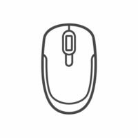 Creative flat line illustration of a computer mouse demonstrating modern technology and digital connectivity vector