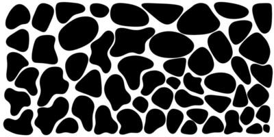 Organic blob, blot. Random blob organic geometric round pattern isolated on white background. Random blotch, inkblot. vector