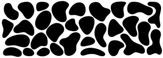 Organic blob, blot. Random blob organic geometric round pattern isolated on white background. Random blotch, inkblot vector