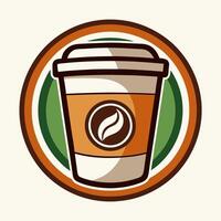 Coffee cup icon illustration and coffee logo vector