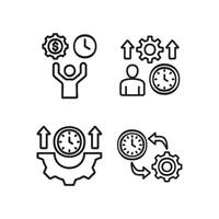 Human head icon with gears representing technology and teamwork vector