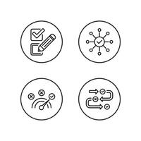 Task Management and Decision-Making Icons Set. vector