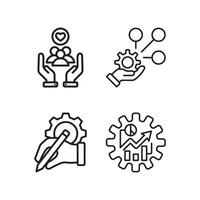 Business Management and Process Optimization Icons. vector