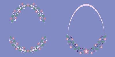 Egg Shape Border Frame With Beautiful Floral Decoration vector