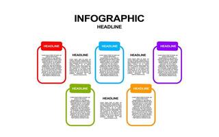 colorful 5-step infographic design for information and presentation. vector