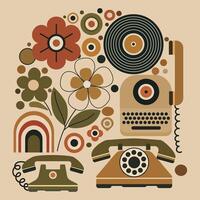 A collection in retro vector
