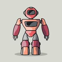 Illustration of a colorful and friendly robot character vector