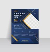 Modern Geometric Design in Rich Dark Blue and Luminous Gold, Perfect for High-End Promotions vector