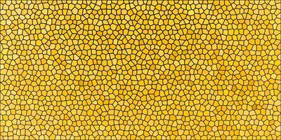 A vibrant gold mosaic pattern with irregular polygonal shapes, resembling a stained glass or honeycomb texture. vector