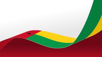waving guinea flag frame background with copy space for text. for national day vector