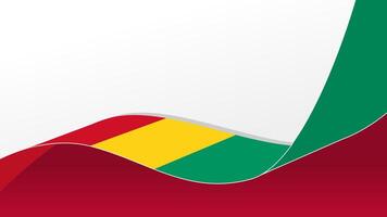 waving guinea bissau flag frame background with copy space for text. for national day vector