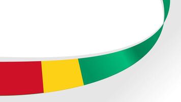 wavy guinea flag ribbon background with copy space for text. for national day vector