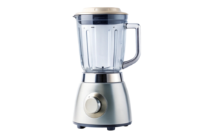 metallic blender with a transparent jug, modern kitchen appliance for making smoothies, soups, and shakes in a contemporary home setting png