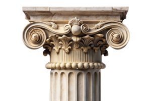 ancient Roman style column with ornate detailing, showcasing the craftsmanship of classical architecture png