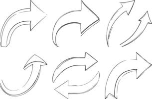 Unique Arrow Set with Hand Drawn Style for Designers vector