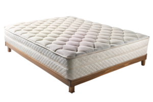 Comfortable and supportive mattress with quilted design, perfect for restful sleep and a relaxing bedroom environment png