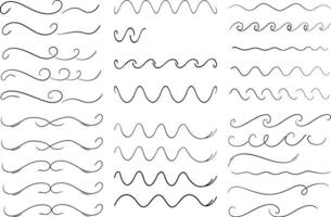 Elegant Sketch Elements Hand Drawn Arrows Swirls and Underlines vector