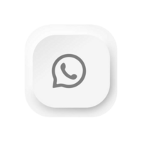 Whatsapp icon in white square button png