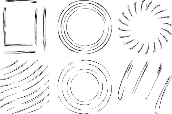 Handmade Brush Stroke Elements