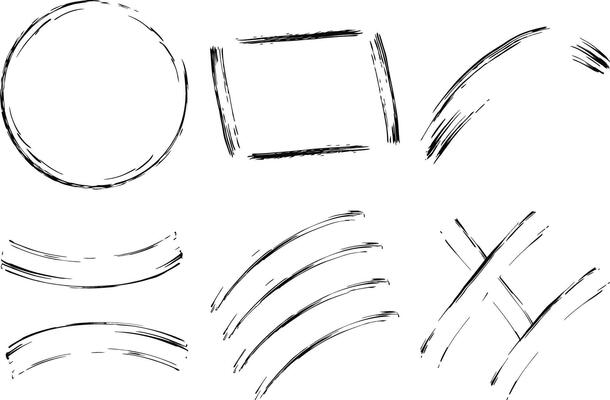 Freeform Handcrafted Brush Strokes