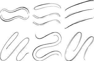 Unique Hand Drawn Swirls Arrows and Underlines for Your Design Work vector
