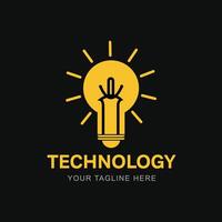 tech logo template. Innovative digital technology concept business icon. vector