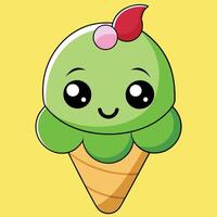 Cute and playful ice cream character vector