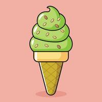 Cartoon ice cream dessert design vector