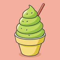 Cute summer ice cream treat vector