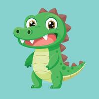 Playful Crocodile Mascot for Kids' Design vector