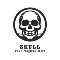 Logo Skull Simple Design vector